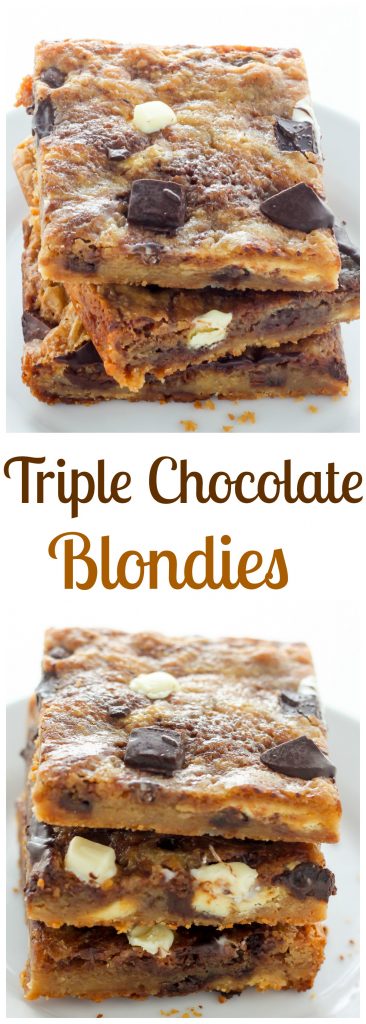 Triple Chocolate Blondies