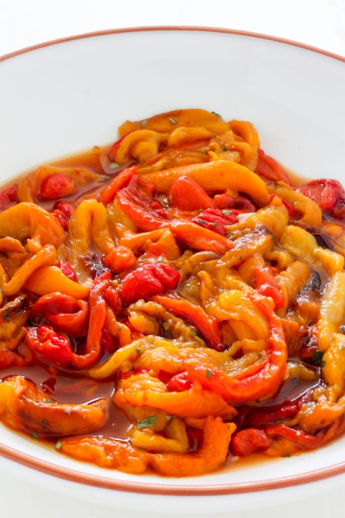 Roasted Peppers with Capers and Mozzarella