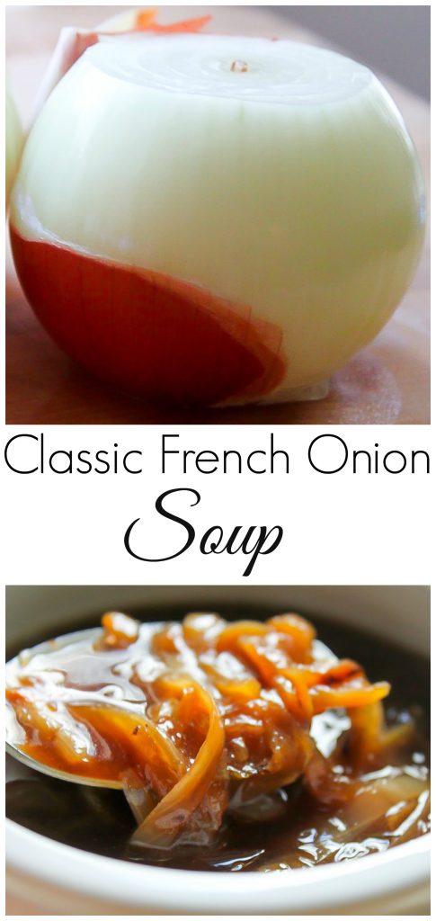 Onion Soup with Loads of Thyme and Giant Gruyère Crostini