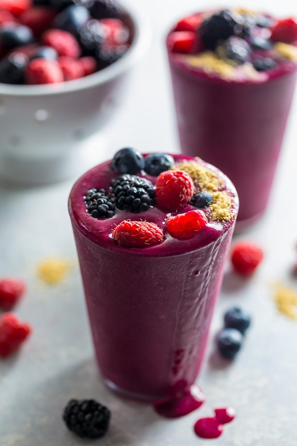 Sweet and refreshing, this Berry Pie Smoothie is the perfect Summer treat!