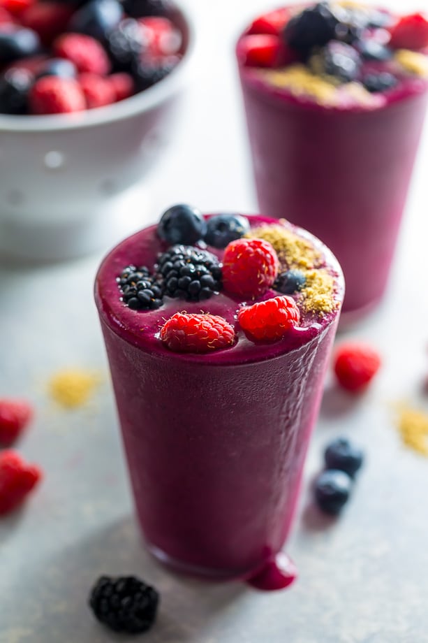 Sweet and refreshing, this Berry Pie Smoothie is the perfect Summer treat!