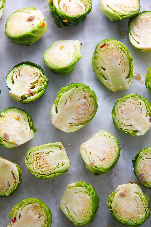 Crispy and flavorful Lemon Garlic Brussels Sprouts! Perfect side for dinner.
