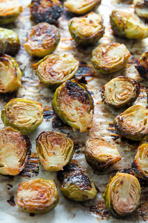 Crispy and flavorful Lemon Garlic Brussels Sprouts! Perfect side for dinner.