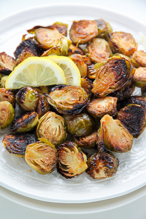 Crispy and flavorful Lemon Garlic Brussels Sprouts! Perfect side for dinner.