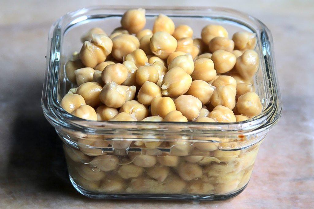 Greek Chickpea Salad in Kalamata Olive Vinaigrette