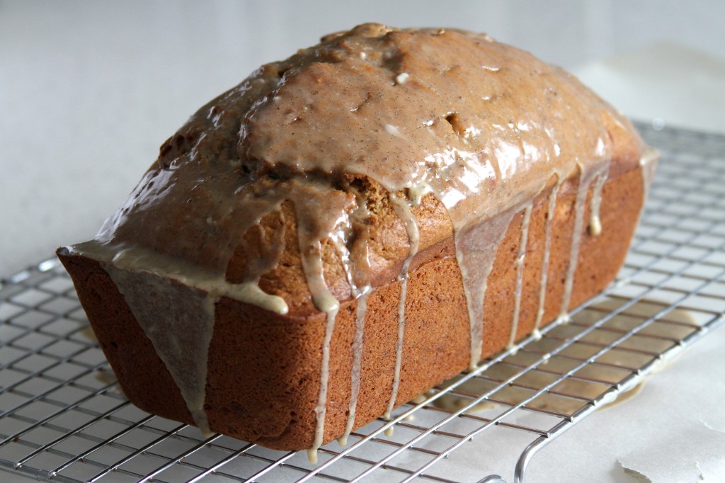 Sneaky Banan Bread with Vanilla Bean - Bourbon Glaze