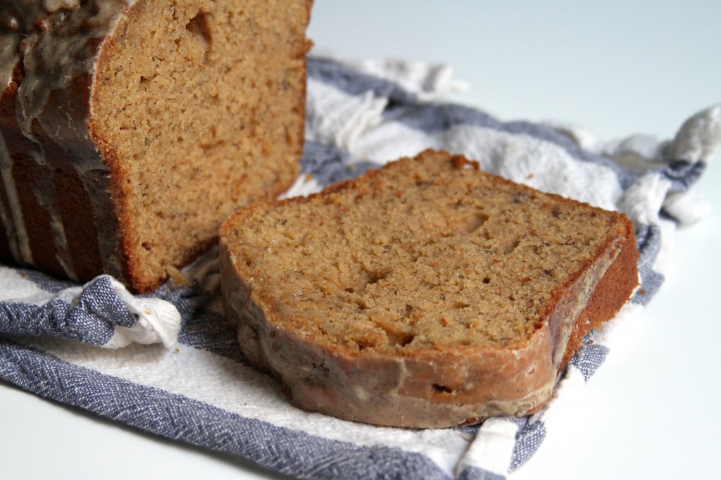 Sneaky Banan Bread with Vanilla Bean - Bourbon Glaze