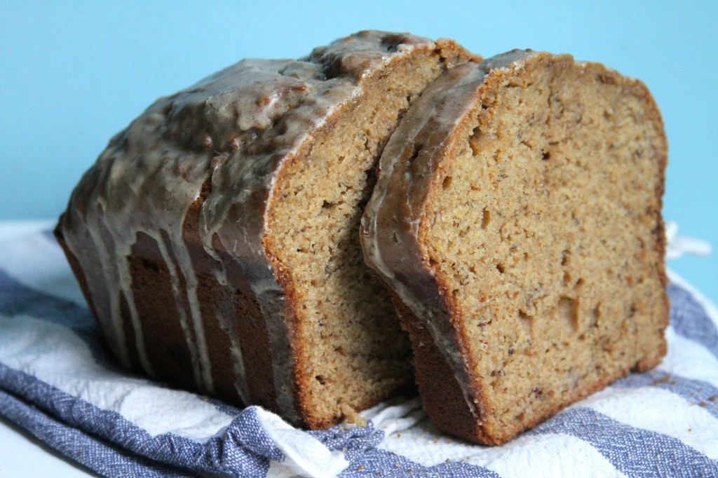 Sneaky Banan Bread with Vanilla Bean - Bourbon Glaze