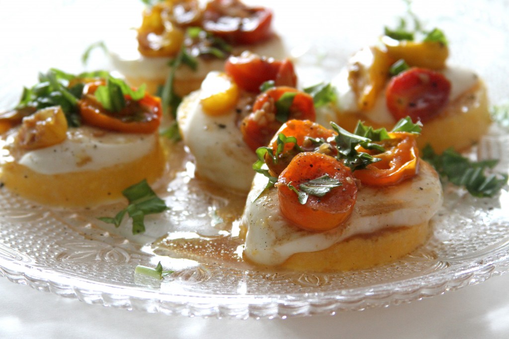 Caprese Polenta Stacks