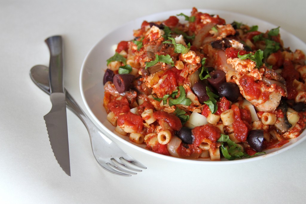 Loaded Greek Pasta Bake
