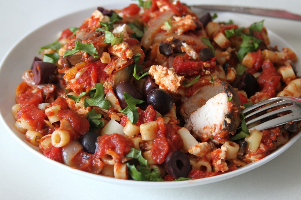 Loaded Greek Pasta Bake