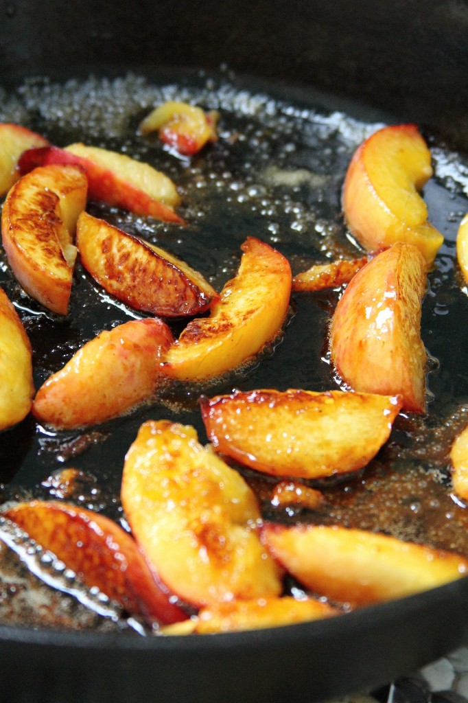 Burnt Peach and Bourbon Milkshakes