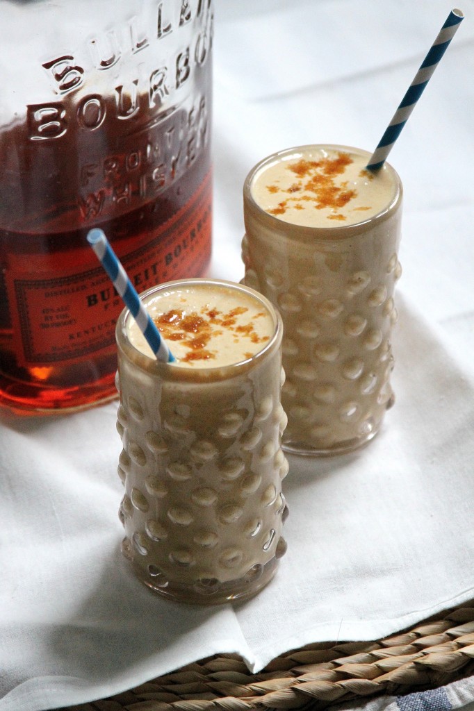 Burnt Peach and Bourbon Milkshakes