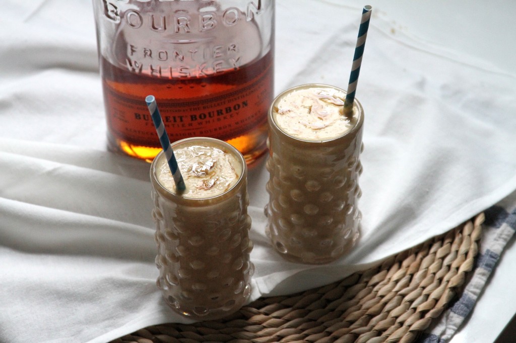Burnt Peach and Bourbon Milkshakes