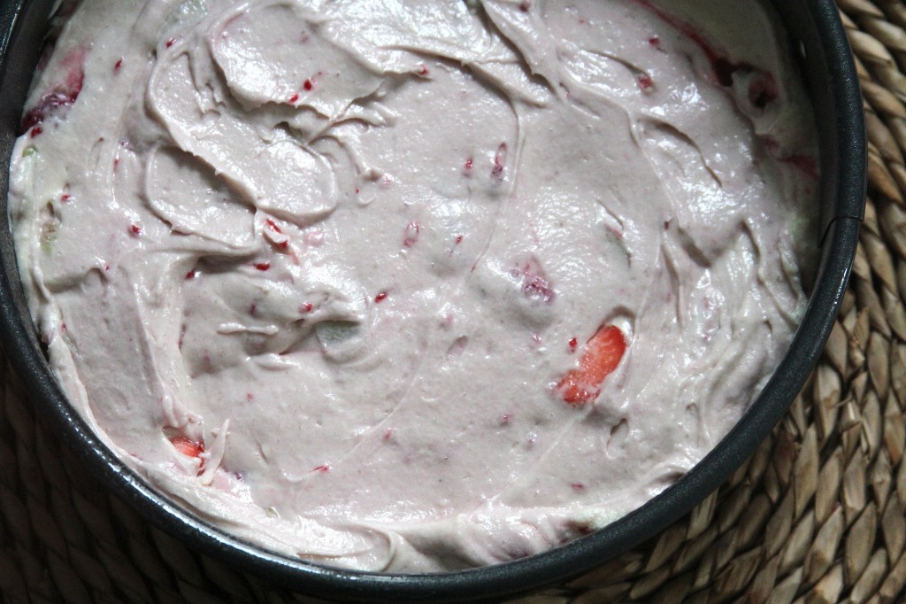 Strawberry-Raspberry-Rhubarb Buckle