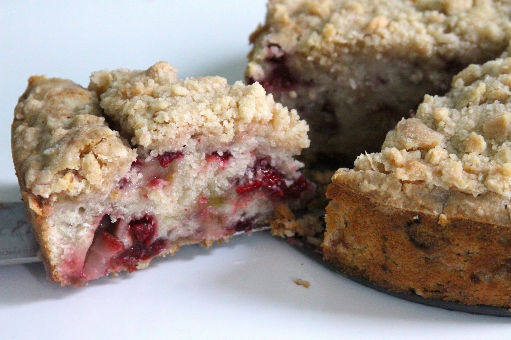 Strawberry-Raspberry-Rhubarb Buckle