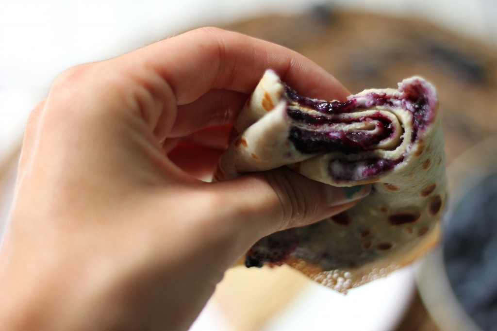 Brown - Butter Crepes with Fresh Blueberry Jam & Mascarpone Cheese