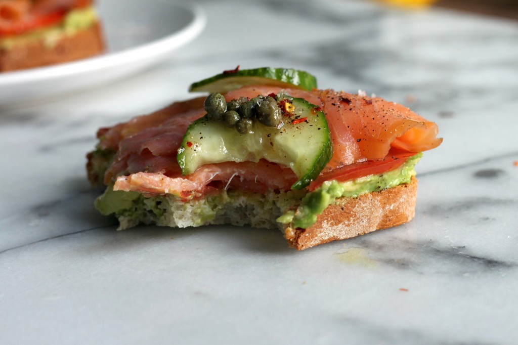 Smoked Salmon & Smashed Avocado Tartines