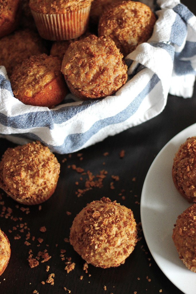 Brown Butter Sweet Potato Granola Muffins