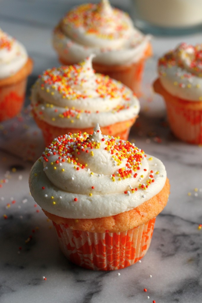 Tinted Confetti Cupcakes