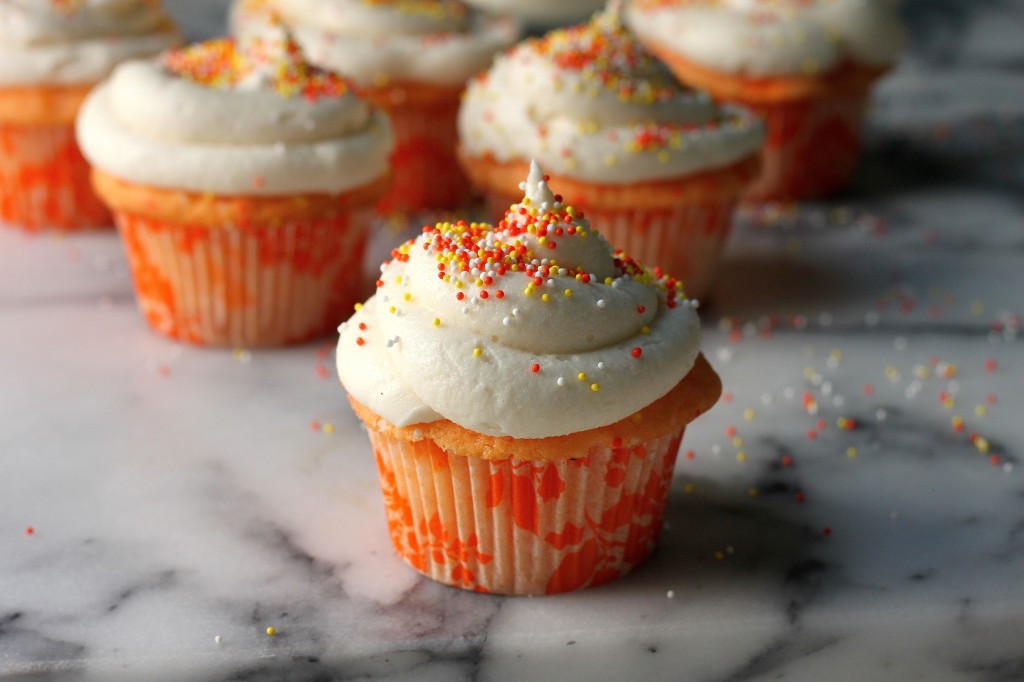 Tinted Confetti Cupcakes