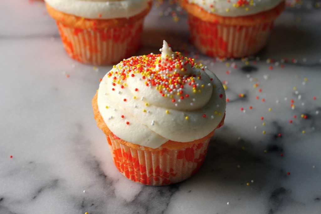 Tinted Confetti Cupcakes