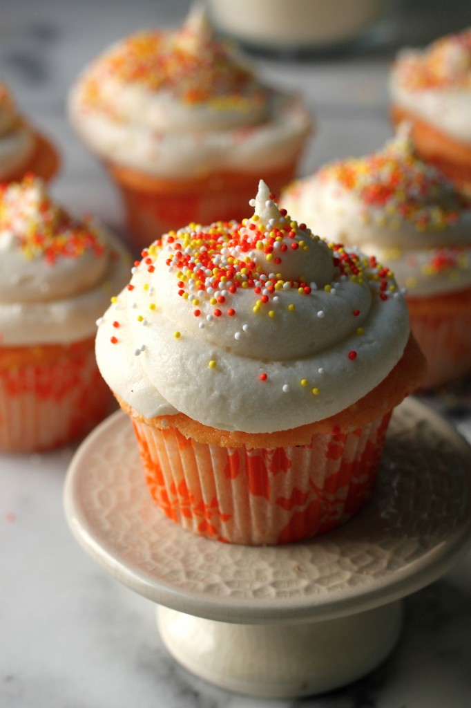 Tinted Confetti Cupcakes
