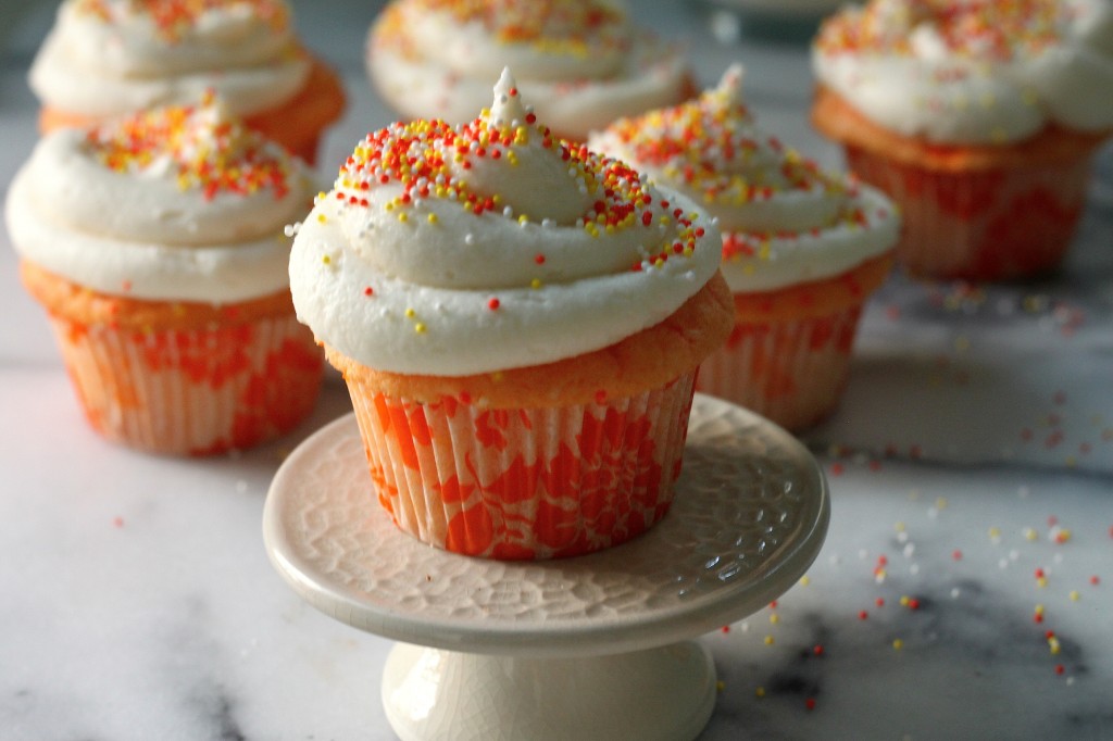 Tinted Confetti Cupcakes