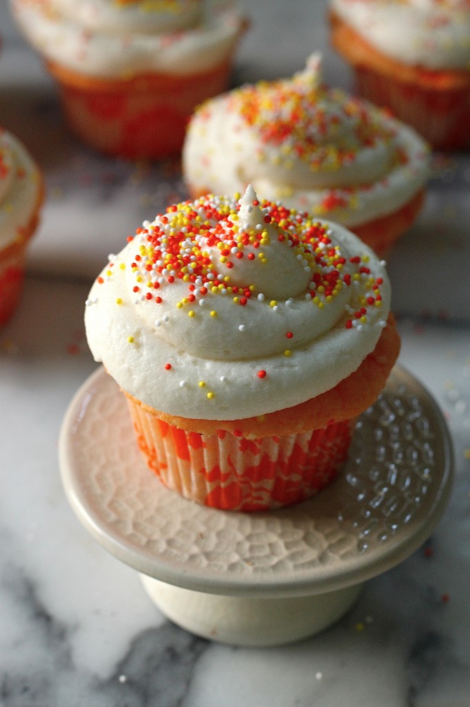 Tinted Confetti Cupcakes
