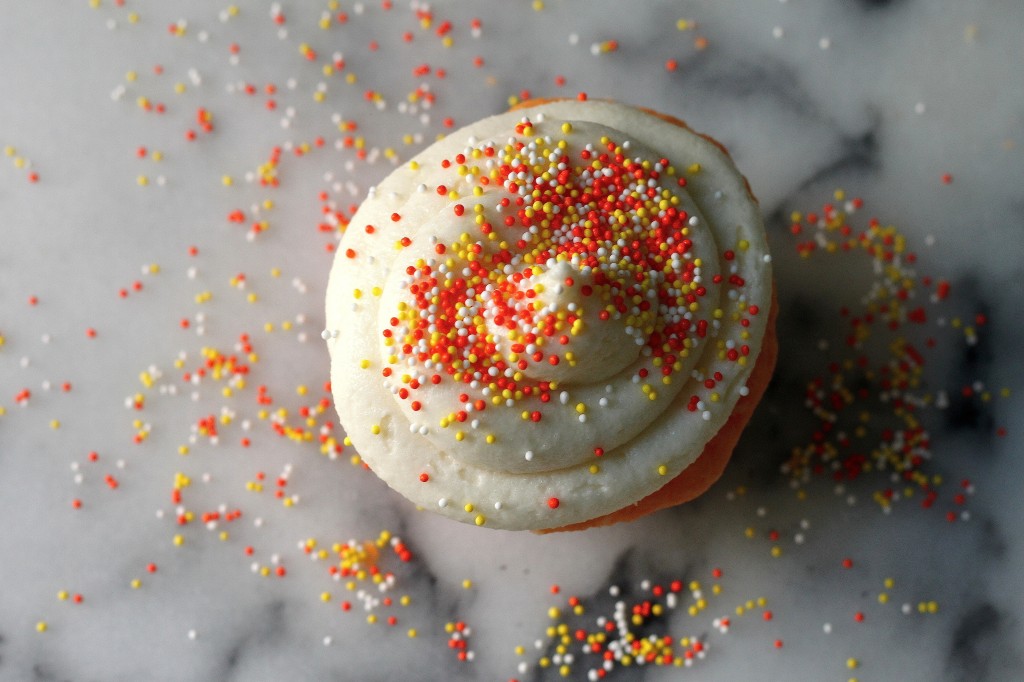 Tinted Confetti Cupcakes