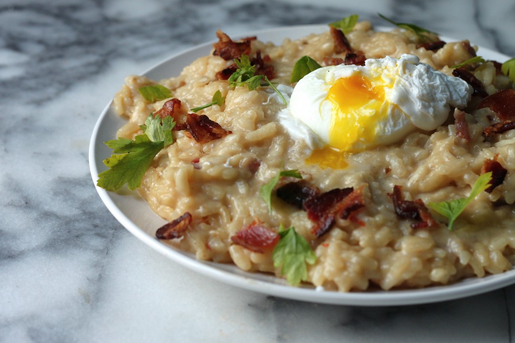 Beer & Bacon Breakfast Risotto