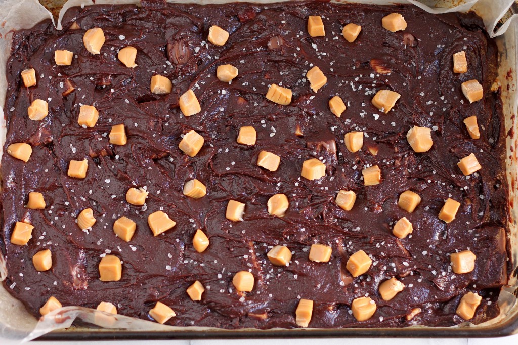 Salted Caramel Snickers Fudge Brownies
