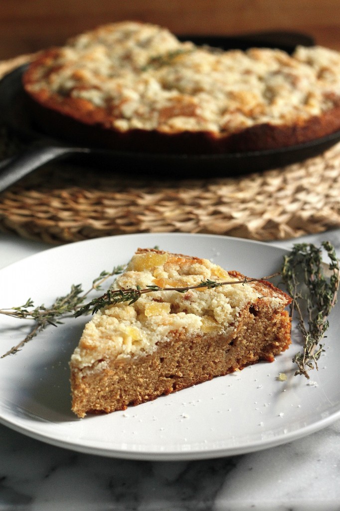Whole Wheat Pear, Ginger, and Thyme Buckle