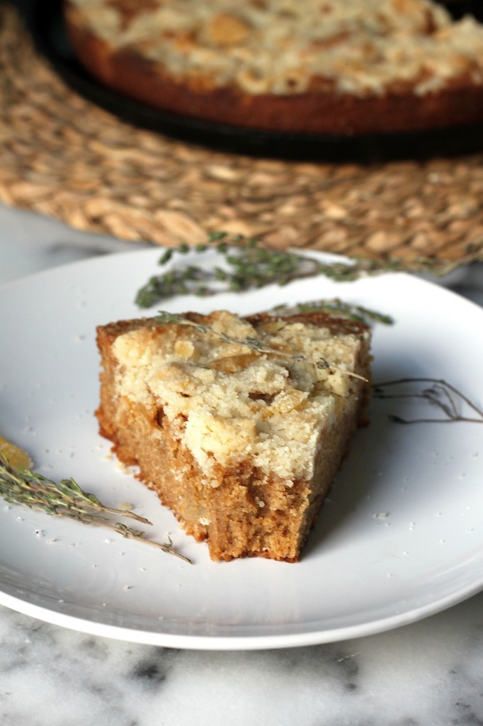 Whole Wheat Pear, Ginger, and Thyme Buckle