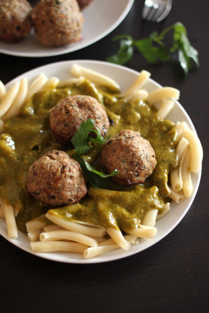 Quick and Easy Turkey Meatballs with Asiago and Fresh Herbs