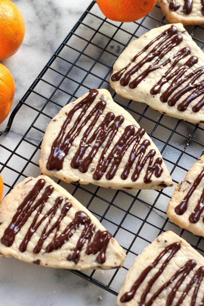 Chocolate Chunk Clementine Shortbread