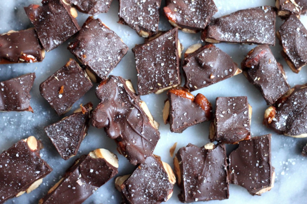Caramelized Almond Chocolate Bark