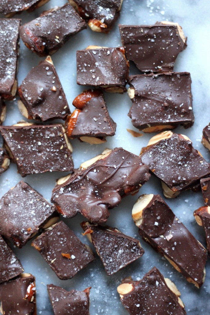 Caramelized Almond Chocolate Bark