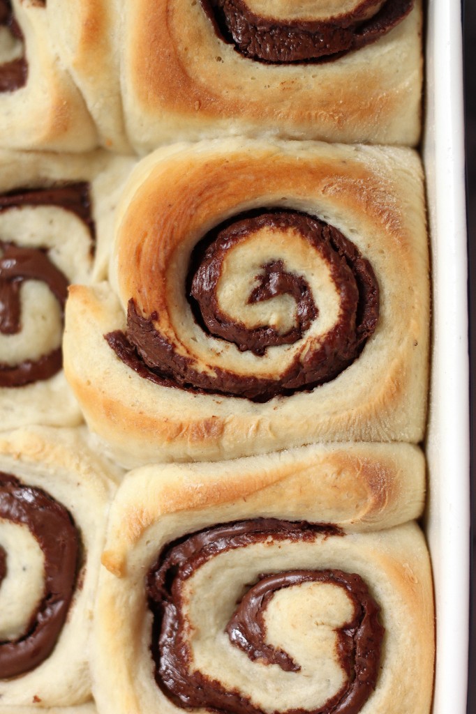 Nutella Stuffed Banana Sticky Buns