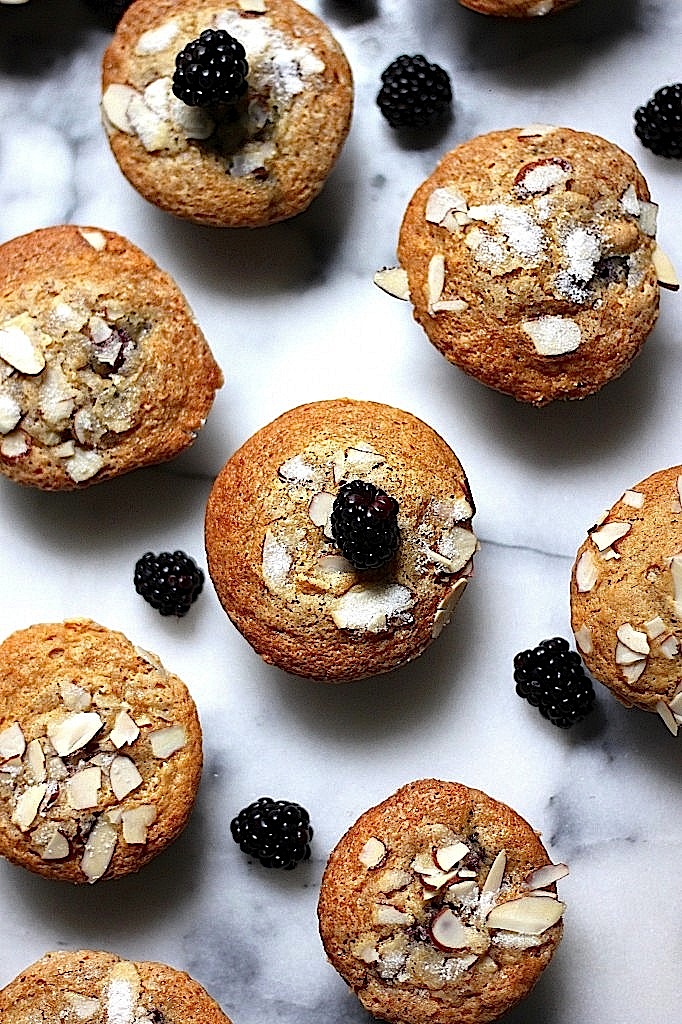 Almond Blackberry Cobbler Muffins