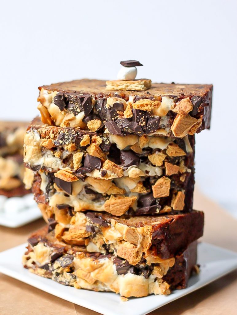 Kahlua Caramel S'mores Banana Bread