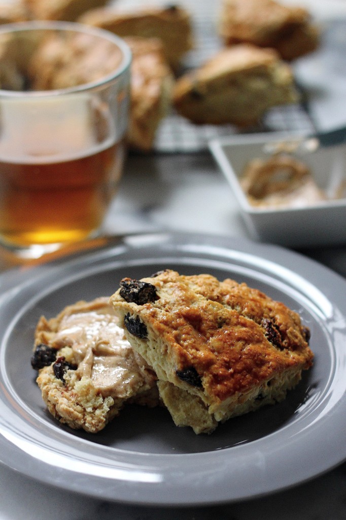 Irish Soda Bread Scones with Honey Cinnamon Butter