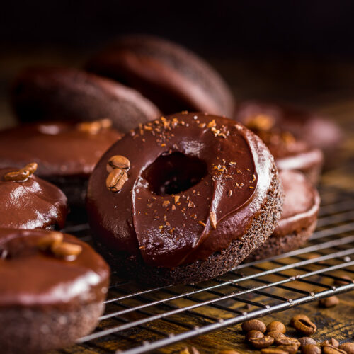 These Coffee Lovers Chocolate Cake Donuts are moist, fudgy, and caffeinated!!! And they're easy enough to whip up on a weekday.