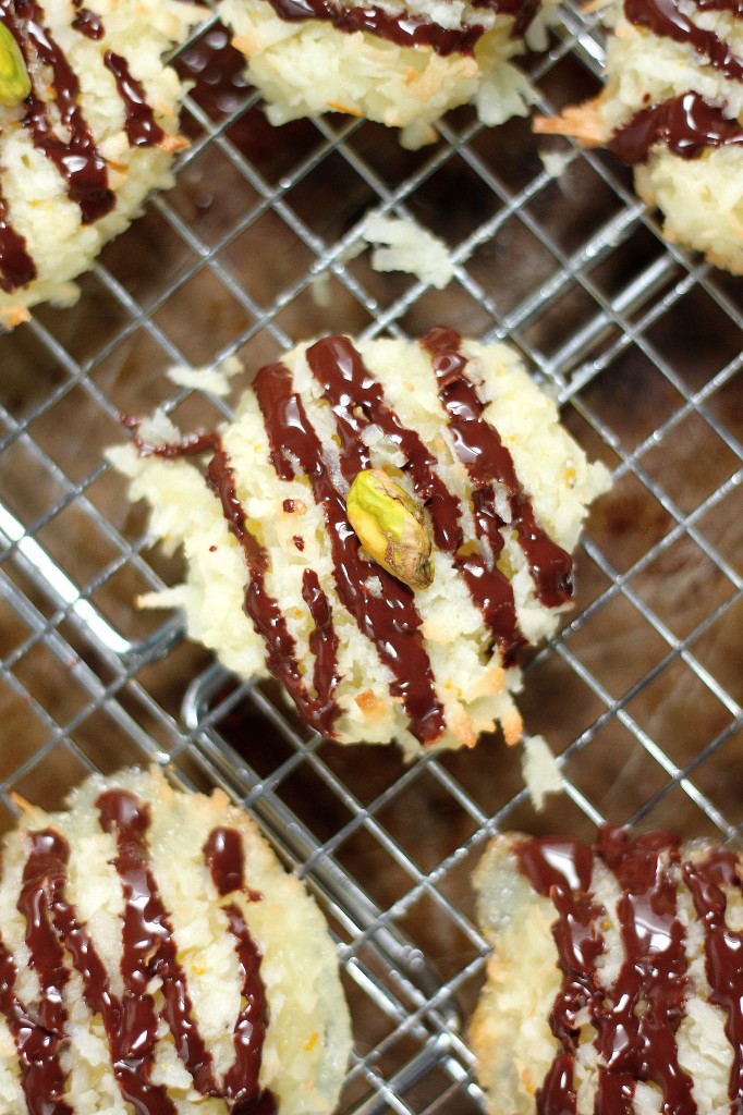 Chocolate Covered Coconut Macaroons