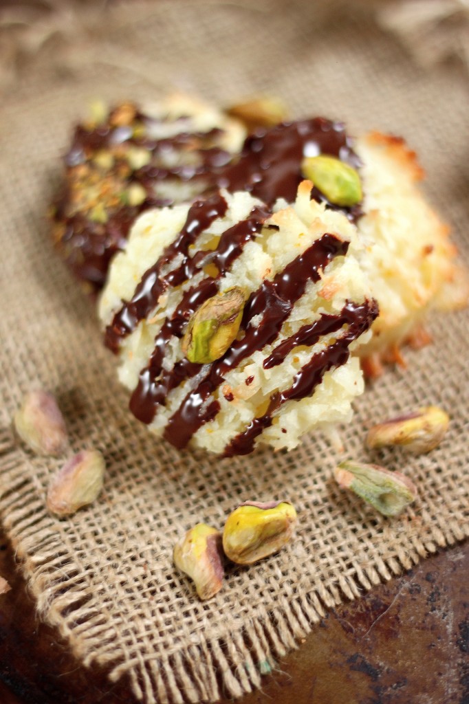 Chocolate Covered Coconut Macaroons