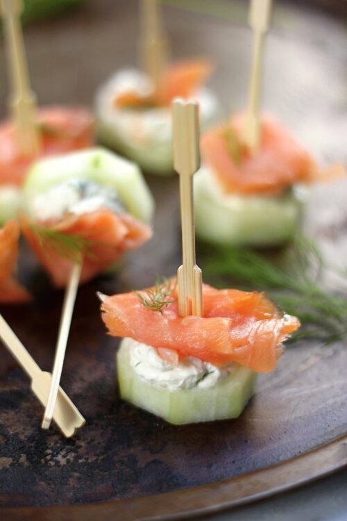 Smoked Salmon and Cream Cheese Cucumber Bites! Perfect for Easter or Mother's Day!