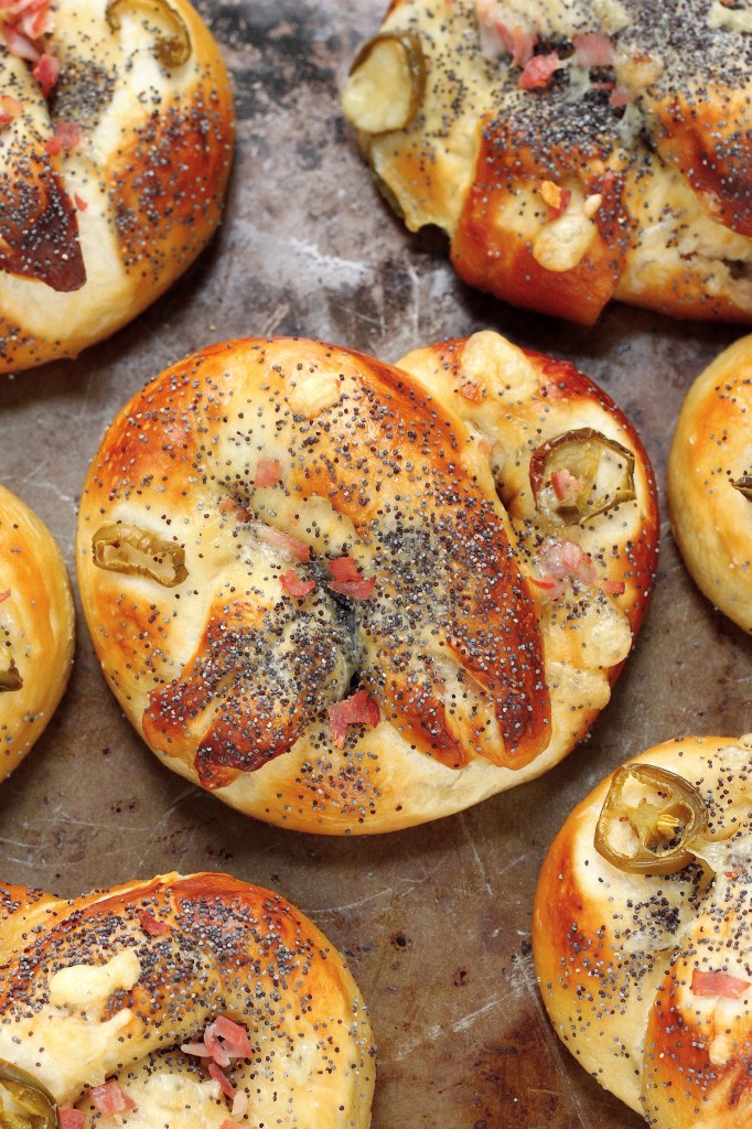 Ham, Swiss, and Jalapeño Stuffed Pretzels