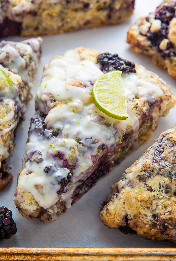Fresh blackberries and a vibrant pop of lime make these scones irresistible!