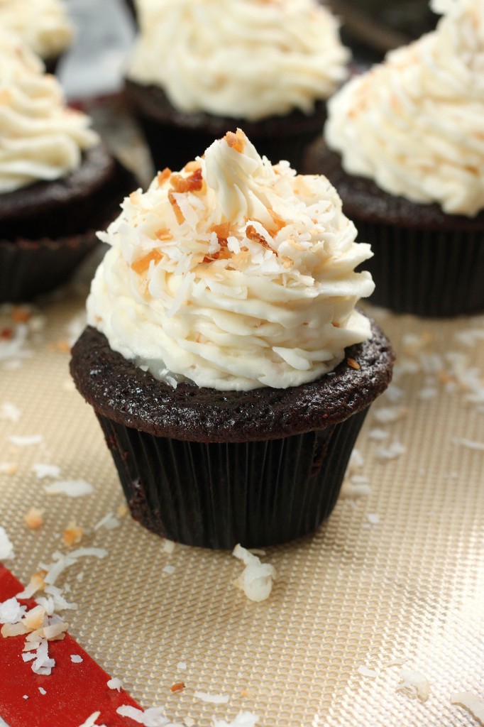 The Best Chocolate Coconut Cupcakes