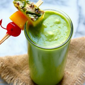 THE BEST Tropical Green Smoothie! Naturally sweet and so delicious you'll want to drink one every day.